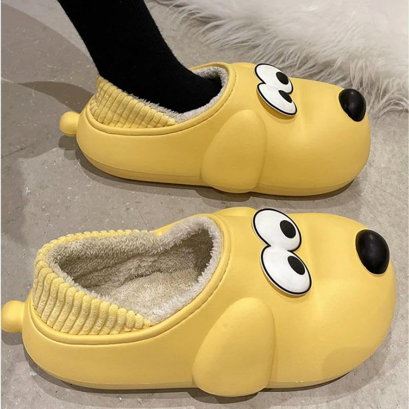 KOSTEN Winter Slippers Cotton Slippers Women Winter House Warm Cotton Cute Cartoon Dog Indoor Shoes Couple Slipper3