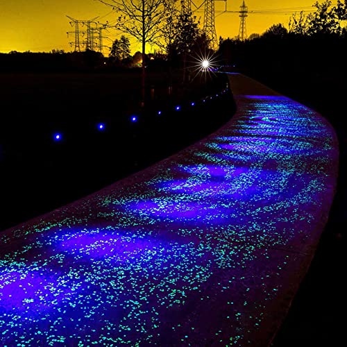 Sunicon Outdoor Luminous Stones Colorful Fluorescent Pebbles Glow in The Dark for Courtyard Garden Trails (Mixed Color)