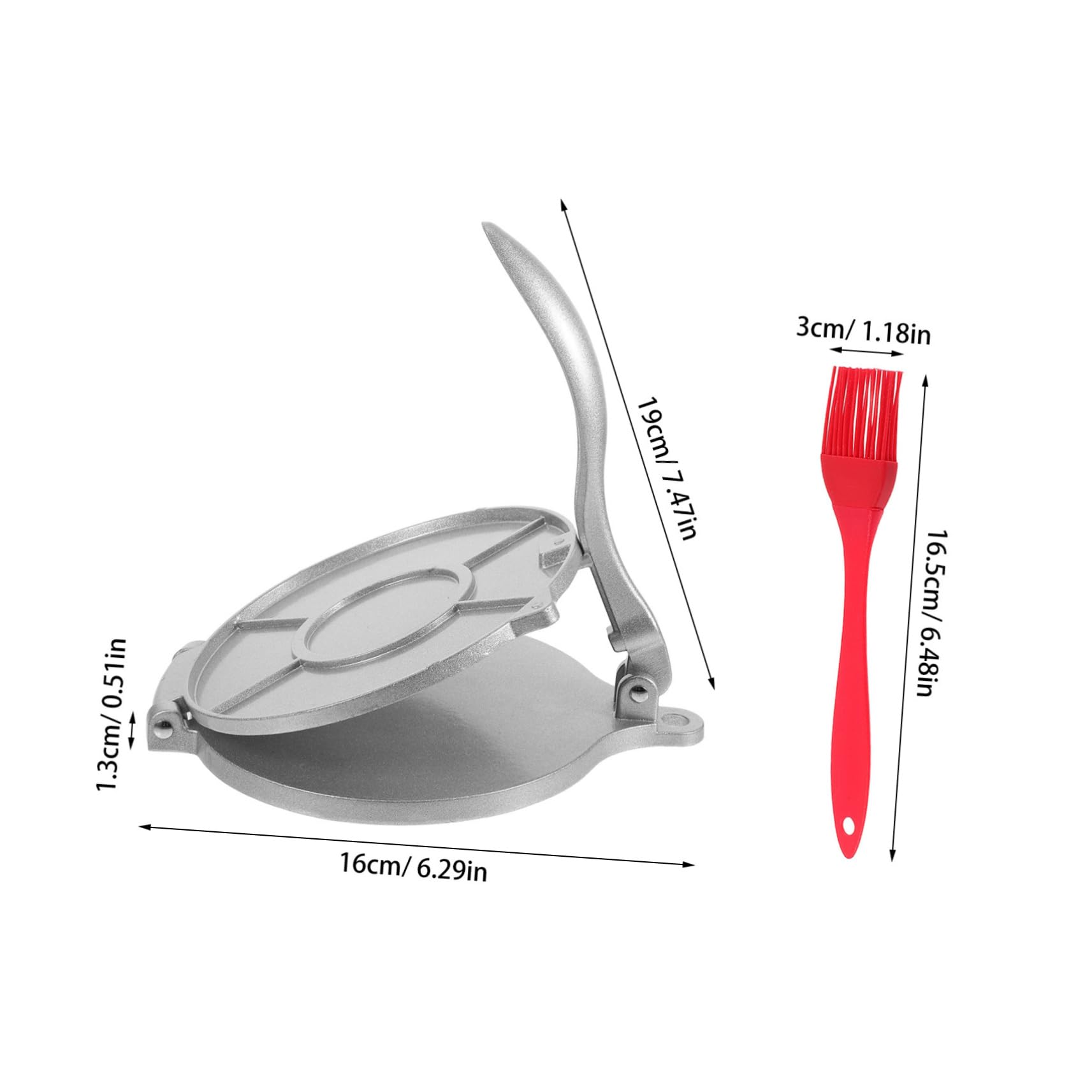 Unomor Dumpling Skin Press Mold Manual Dough Press for Dumplings Tortillas and Empanadas Sturdy Design with Easy Surface and Efficient