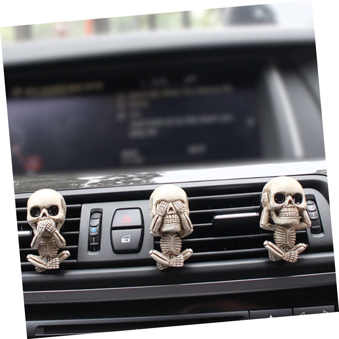 ULTECHNOVO 15pezzi Clip Per Ventilazione Auto Con Design Teschio Decorazione Interna Per Auto Facile Da Installare e Realizzata Durevole Perfetta Per e Stile Unico