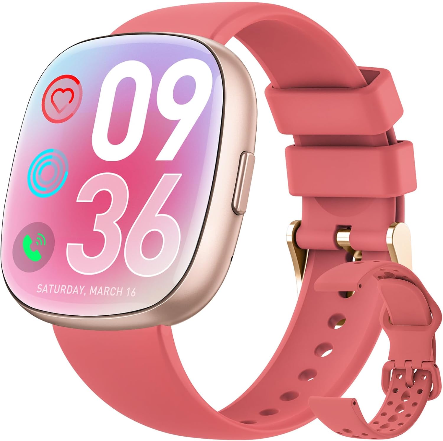 Smart Watches for Women Men Fitness: Fitness Tracker with Make/Recive Call 10-Day Battery Life Heart Rate SpO2 Sleep Monitor 120 Sport Mode IP68 Waterproof Smartwatch for iOS Android Phones Magenta