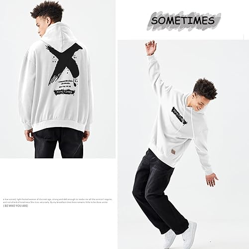 Miniatura 4 de Sudadera con capucha para hombre, diseño de hip hop, de forro polar, estampado vintage, manga larga, unisex, ropa de calle