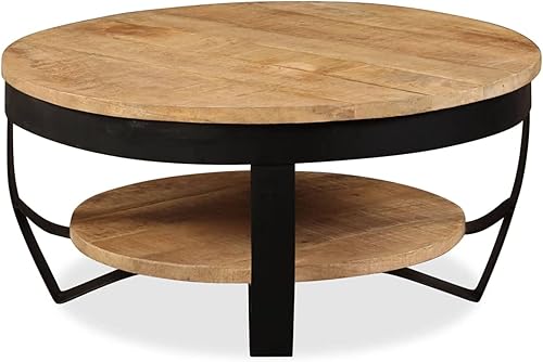 Miniatura 7 de Camerina Mesa de centro moderna, mesa de centro de madera, mesa para sala, mesa de centro simple, mesa de centro moderna de madera maciza de mango