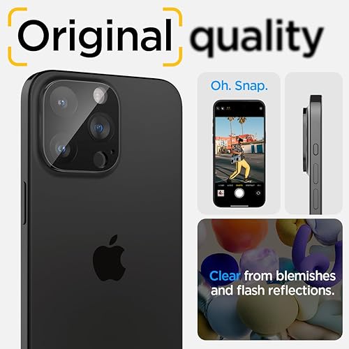 Miniatura 5 de Spigen GlasTR Optik - Protector de pantalla para lente de cámara diseñado para iPhone 15 Pro MaxiPhone 15 Pro compatible con fundas, color negro