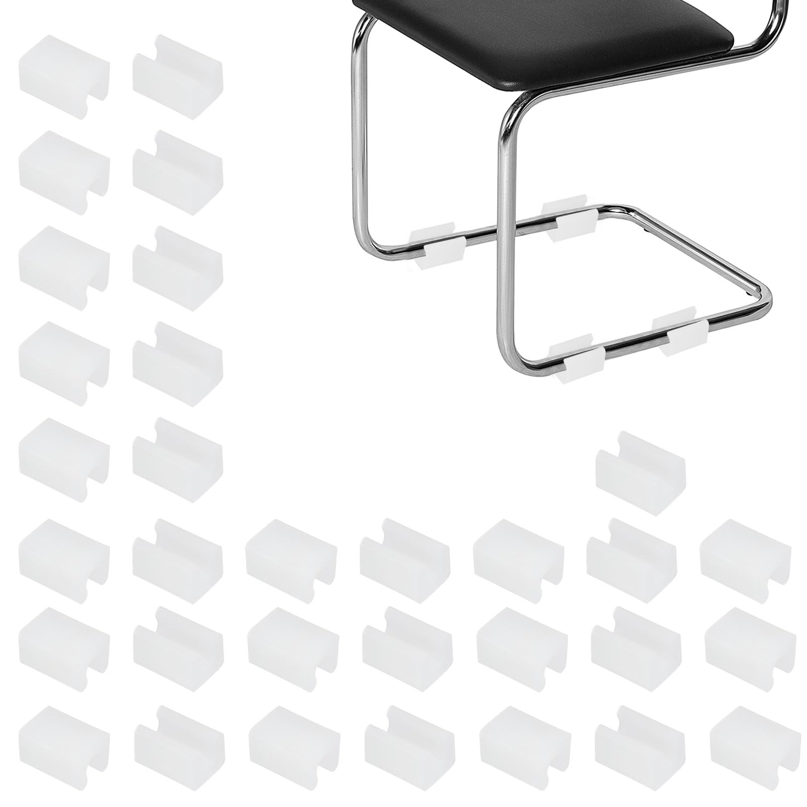 PATIKIL 32pcs U Chair Leg Caps