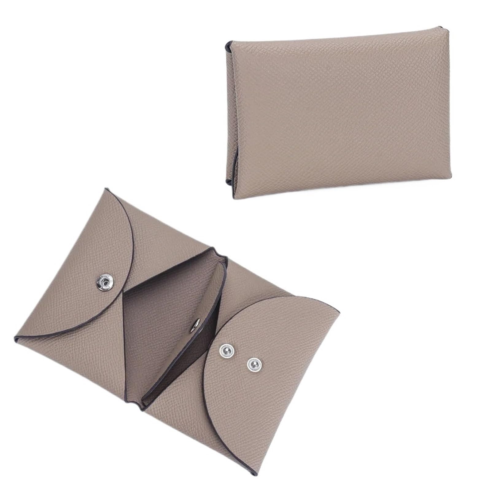 Portamonete Portamonete piccolo in pelle da 1 pezzo in Porta carte for uomo Donna(Elephant gray)
