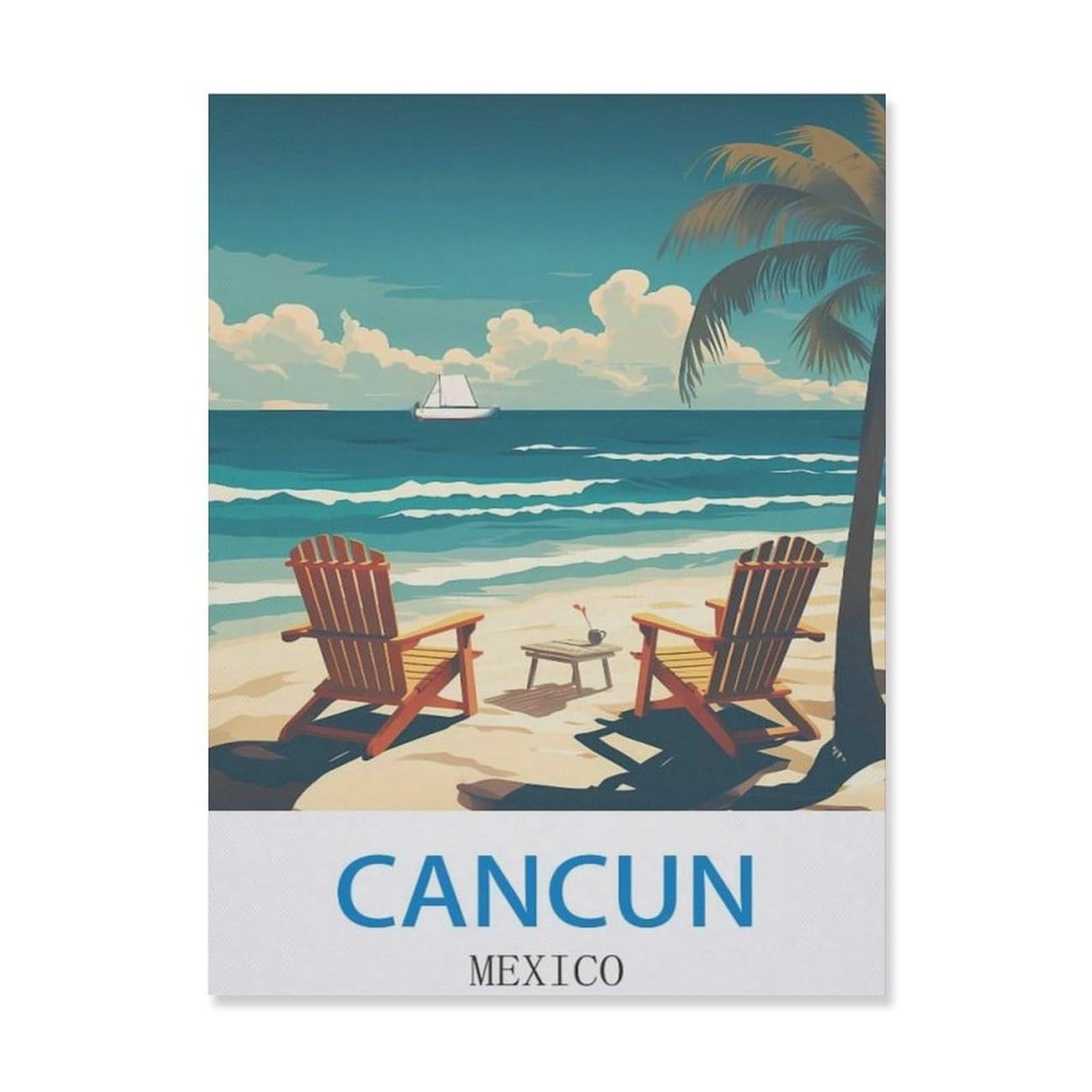 Metal Sign Tin Sign，Cancun Mexico(30x40cm）