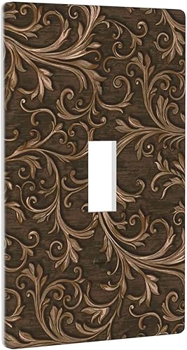 Miniatura 2 de Placa decorativa de madera para interruptor de luz de palanca de 1 banda, placa decorativa de pared individual para cocina, dormitorio, decoración