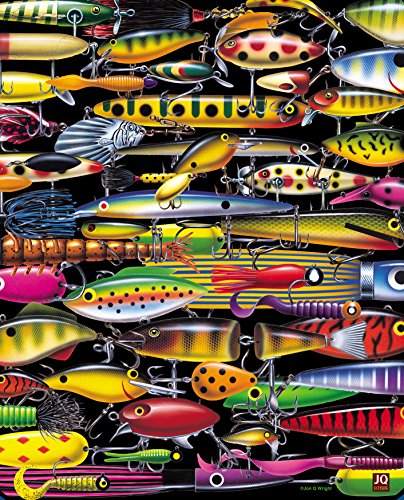 Everydayspecial Fishing Lures JQ Licensing Super Soft Flannel Throw Blanket with Sherpa Lining 50