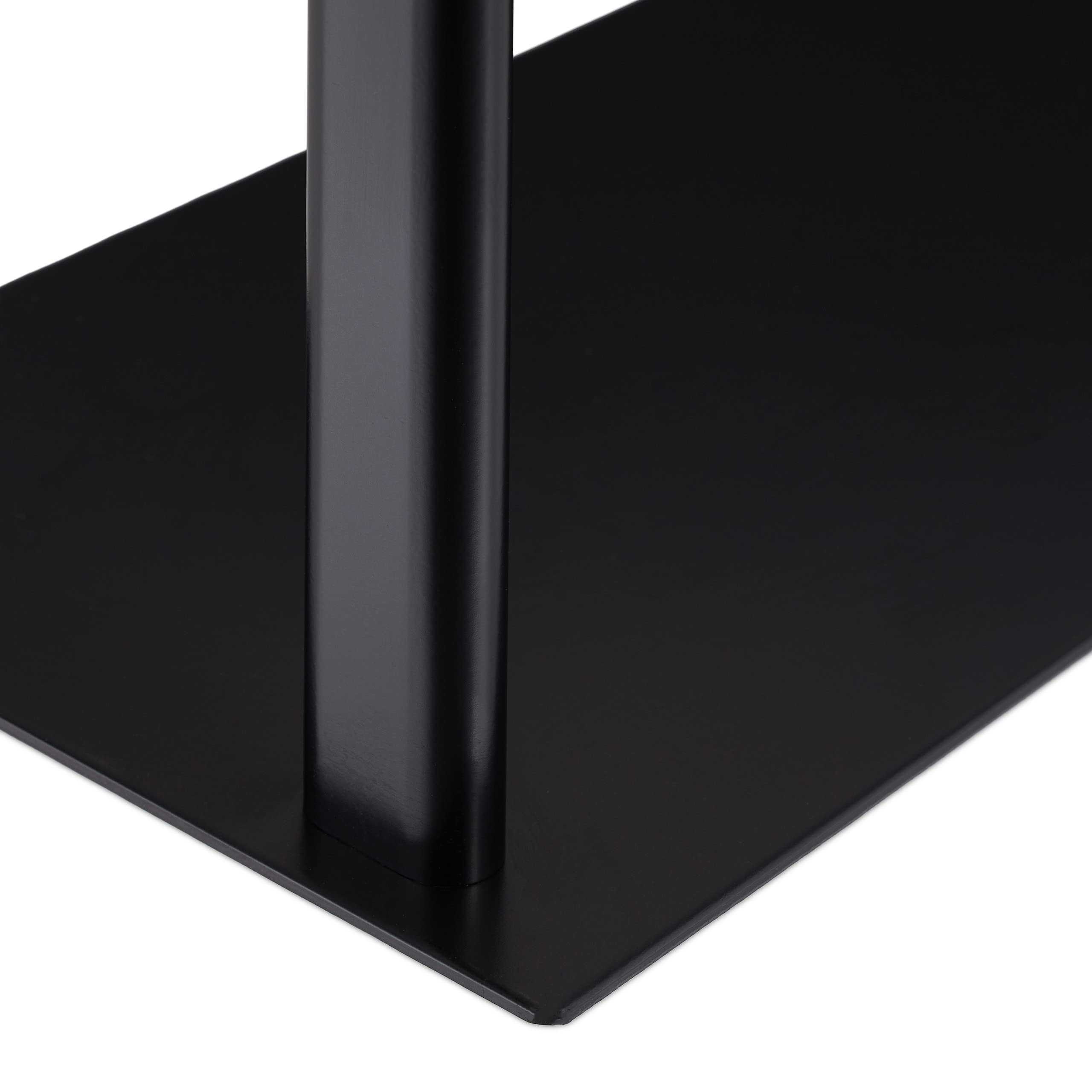 Relaxdays Porte-Serviettes, 3 Barres, HxLxP : 86 x 51 x 19 cm, antidérapant, Salle de Bain, Chambre, Acier, Noir