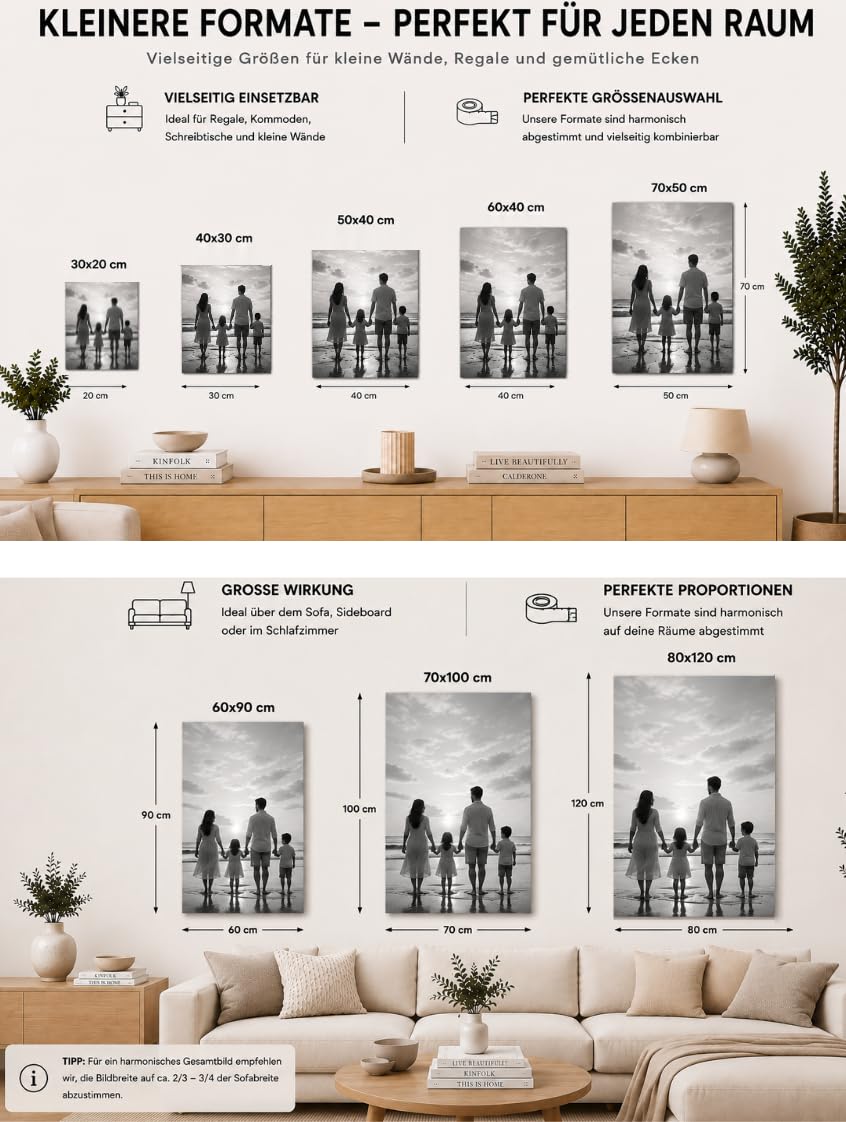Pet-Jos Foto auf Leinwand mit eigenem Bild – Personalisierter Leinwanddruck auf Keilrahmen – Individuelles Wandbild als Fotogeschenk – Brillante Farben und Premium Qualität (Vertical, 100 x 70 cm)