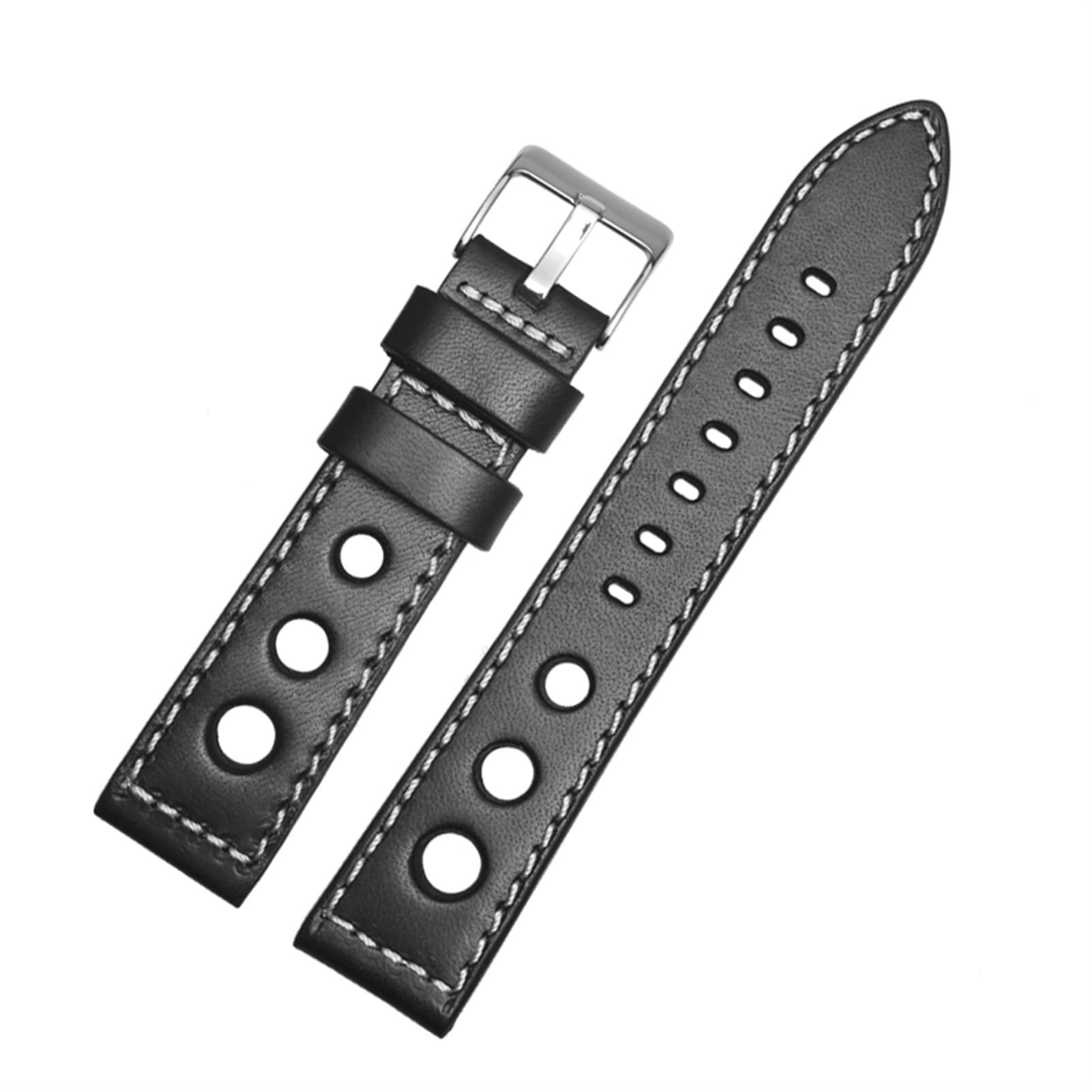 Uhrenbandstraps echtes Leder schwarz braun Größe 20mm 22 mm 24mm Armband Armband