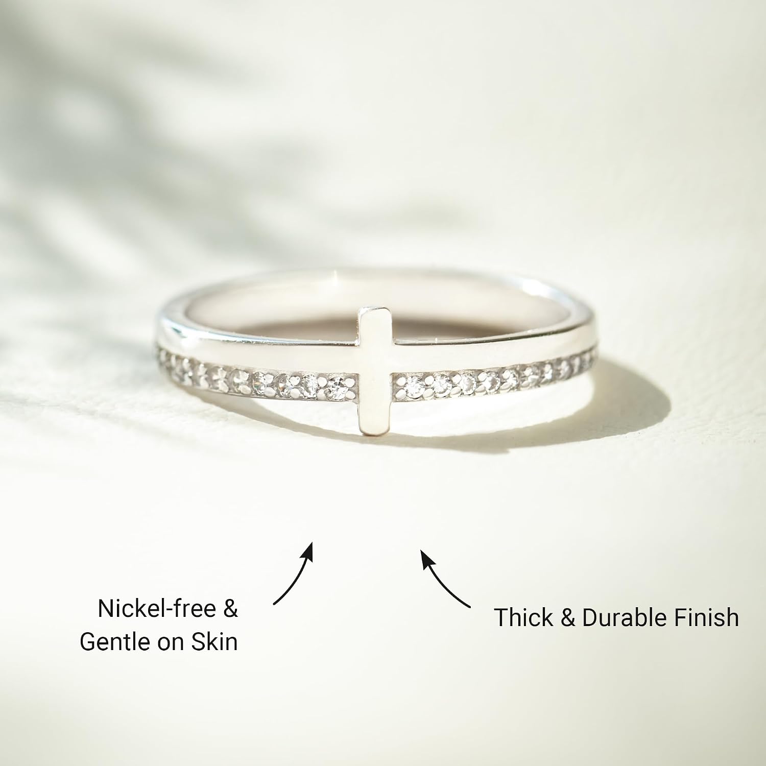 STORYJEWELLERY Cross Rings for Women, Purity Ring, Christian Ring, Christian Jewelry for Women, Confirmation Gifts, Baptism Gifts image 4