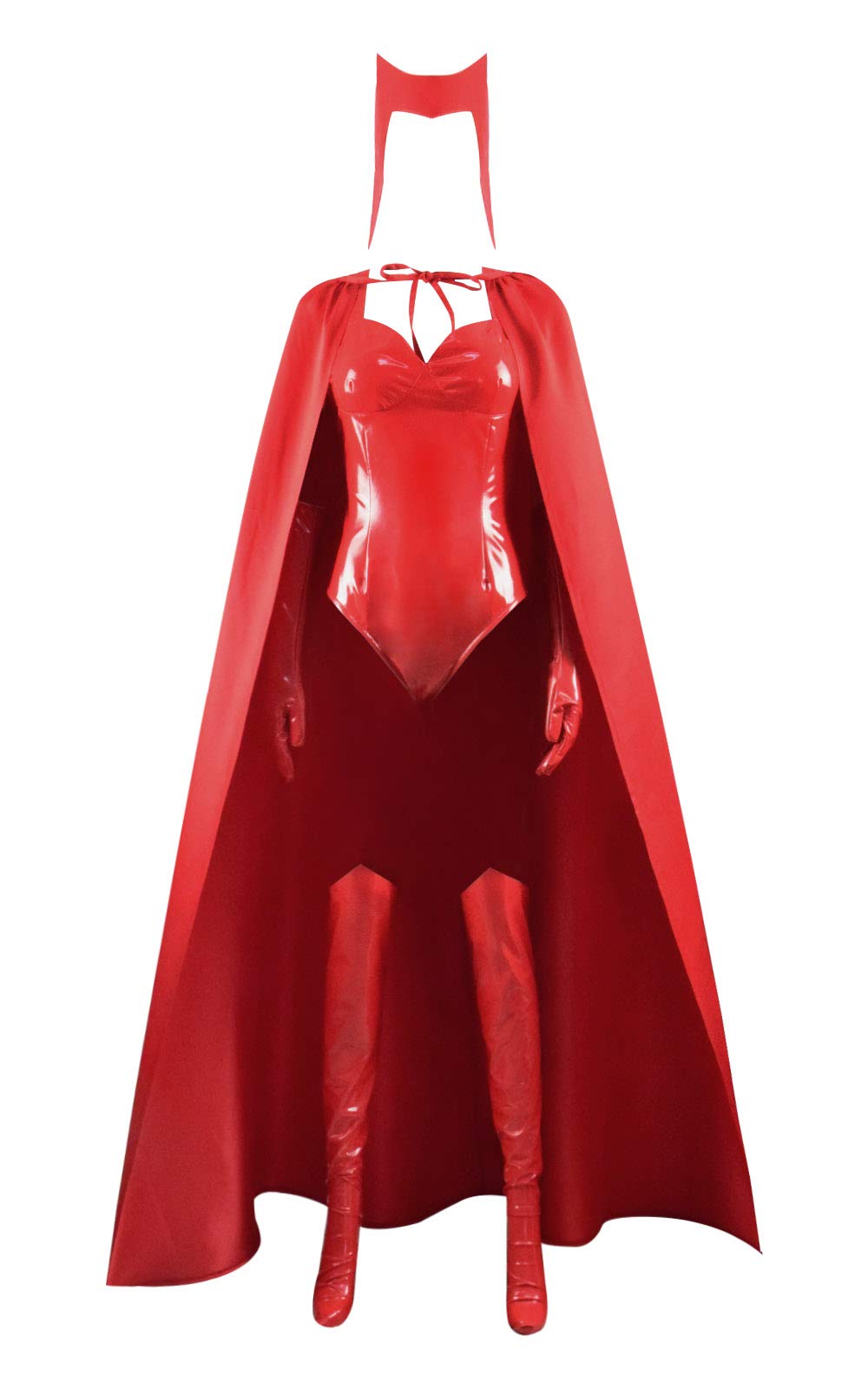 Buy Wanda Maximoff Costume Vision Yellow Green Suit Red Cloak Outfits