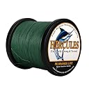 HERCULES Braided Fishing Line 12 Strands, 100-2000m 109-2196 Yards Braid Fish Line, 10lbs-420lbs Test PE Lines for Saltwater Freshwater - Green, 15lbs, 300m gallery image