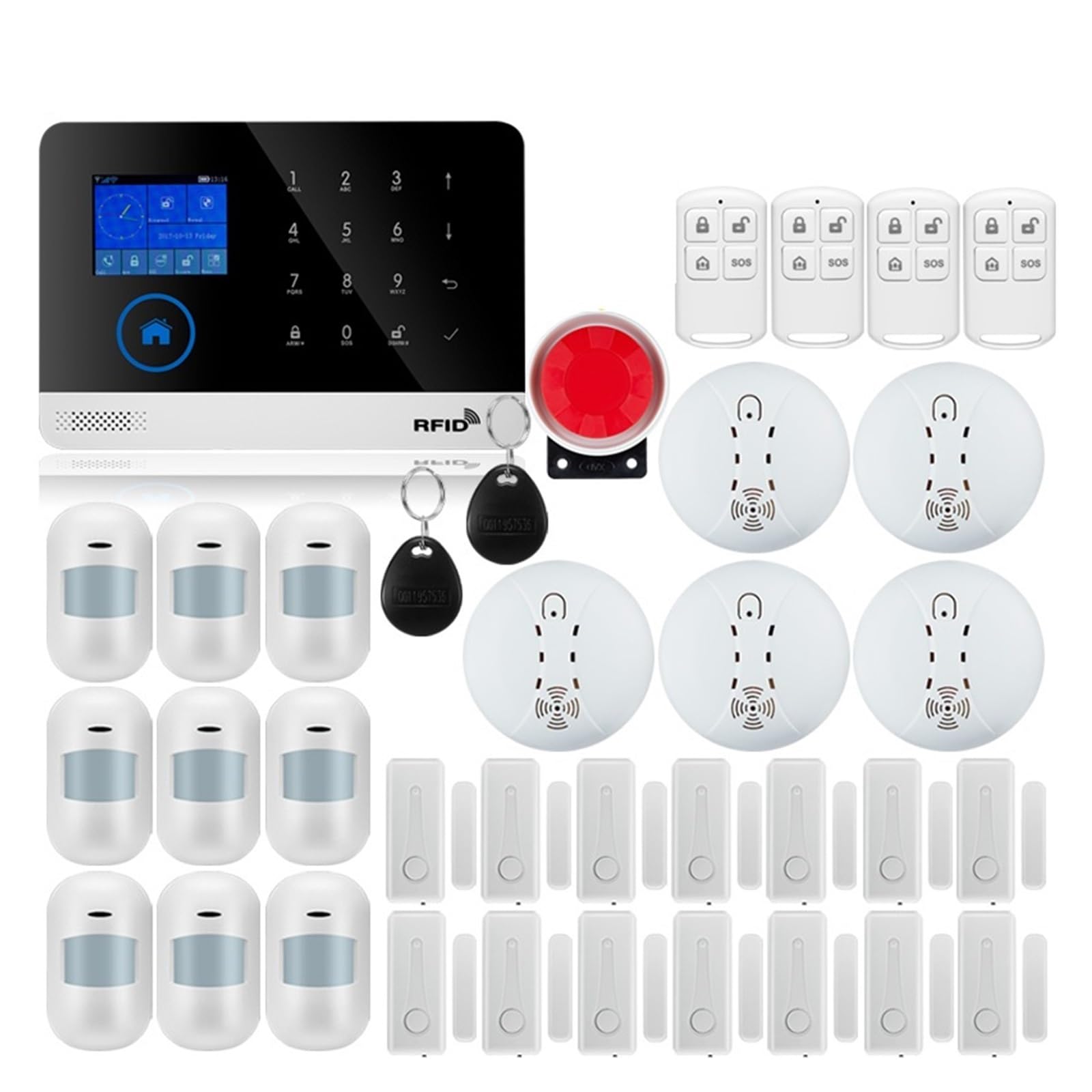di Allarme di Sicurezza Domestica gsm for App Tuya con rilevatore di sensori di Movimento Compatibile