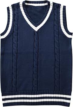 Kissonic Unisex V-Neck Twisted Sleeveless Pullover Uniform