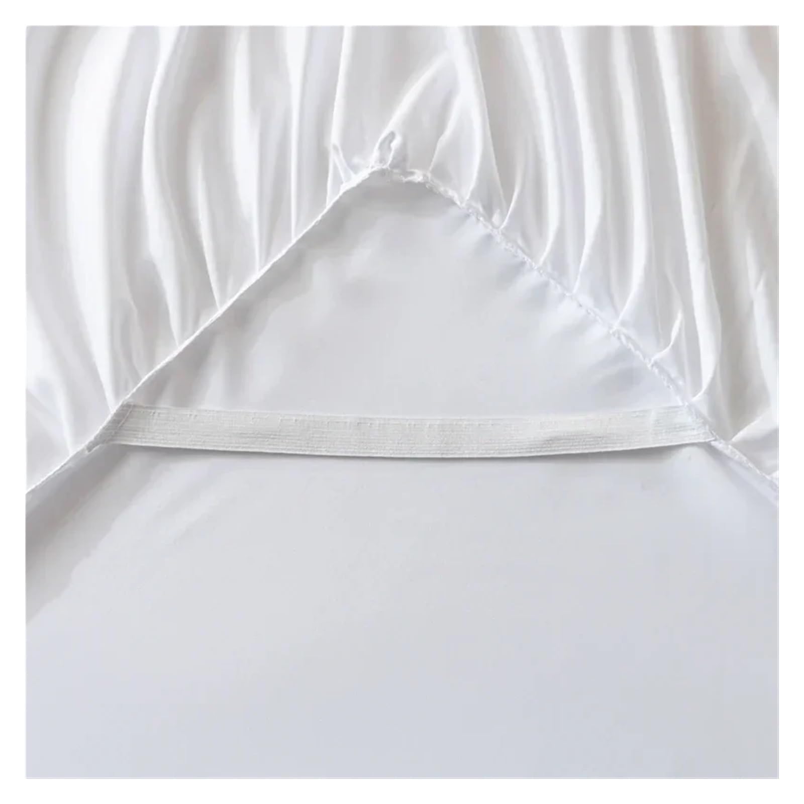 Mantovana giroletto tinta unita con fascia elastica in tessuto spazzolato resistente alle pieghe King Size 320x220x45cm 1pc