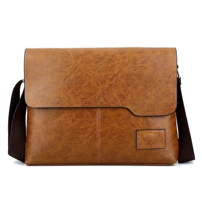 PORT&LOTUS Messenger Bags for Men - Small PU Leather Crossbody Bags