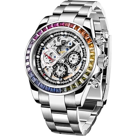 PAGANI DESIGN Fashion Orologio meccanico automatico da uomo Business  Orologio da polso impermeabile in acciaio inossidabile Arcobaleno Orologio  di lusso da uomo Orologi sportivi vuoti : Amazon.it: Orologi