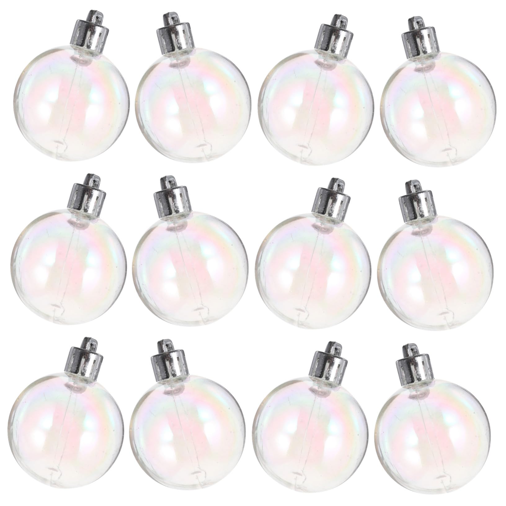 Boules de Noël transparentes de 4 cm pour embellir un mariage d'hiver