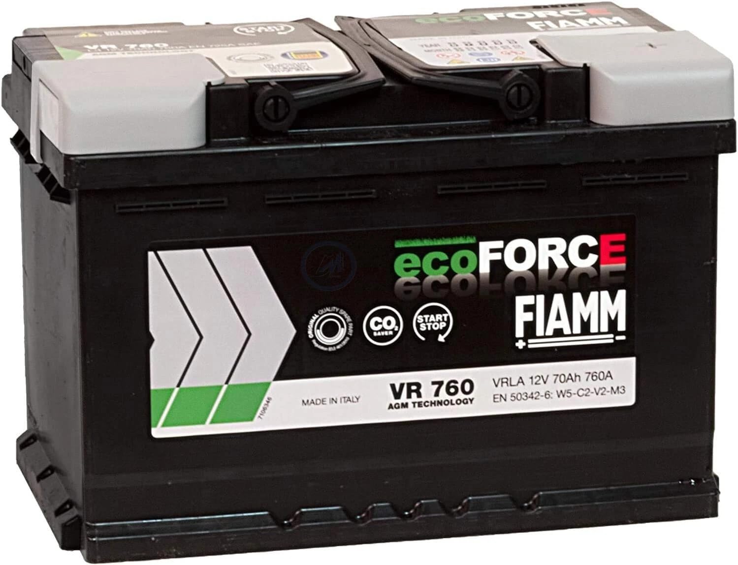 FIAMM VR760 Batteria Auto eco-FORCE AGM START&STOP 70Ah 760A