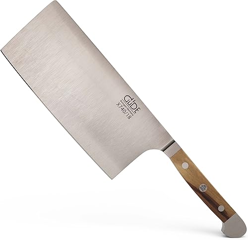 Güde Alpha Olive Series Cuchilla forjadaafilada a mano, 7 pulgadas y 10 onzas, acero endurecido en hielo, fabricado en Solingen, Alemania desde 1910