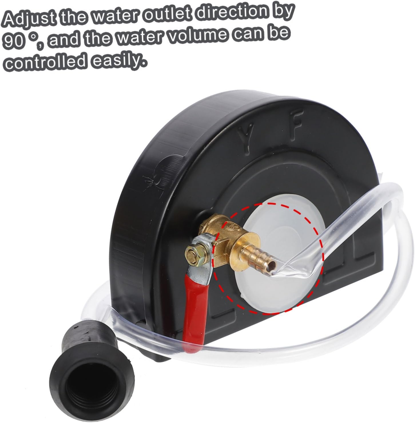 Gadpiparty Angle Water Dust Cover 1pc Metal Dust Shroud Replacement for Power Tool Accessories Black/white