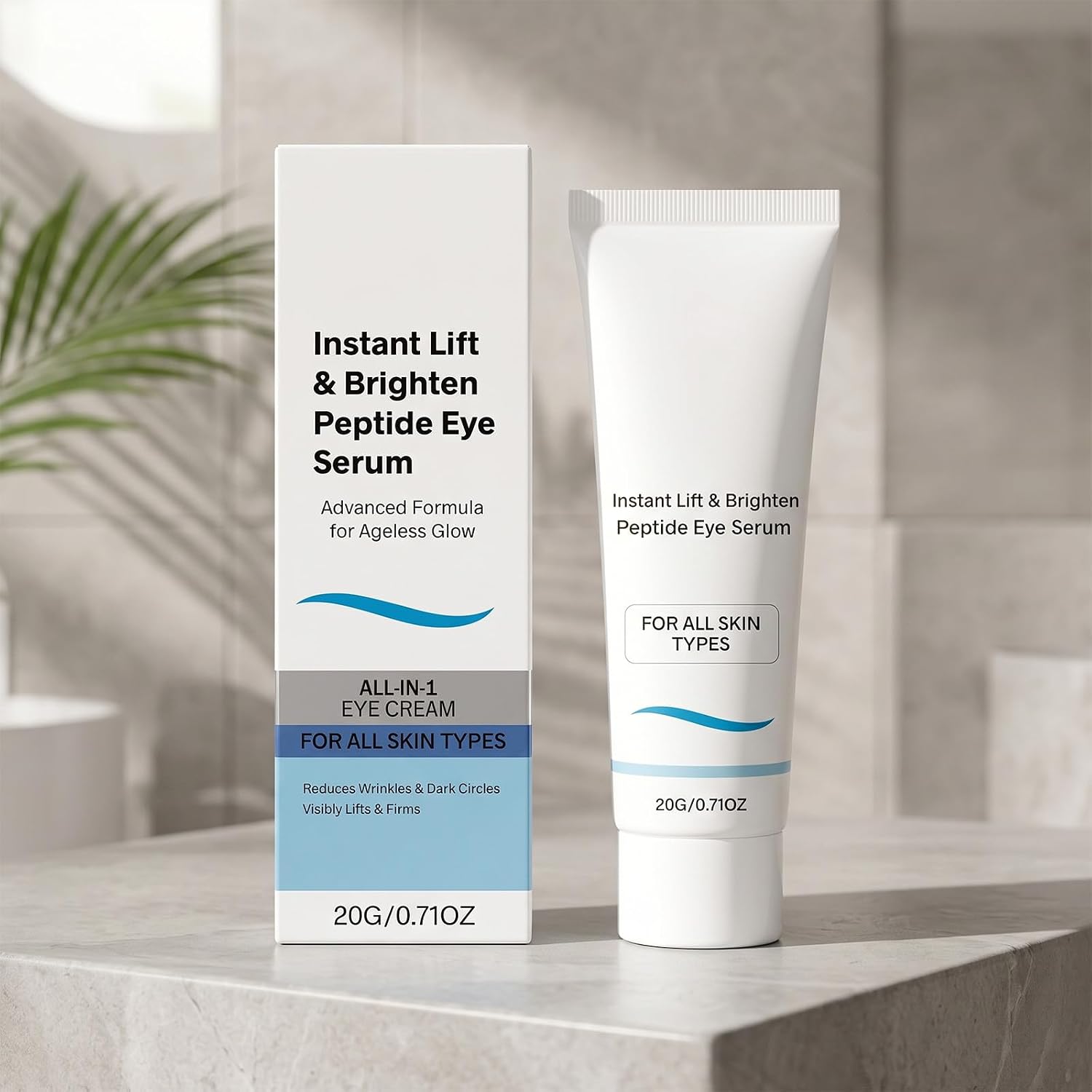 Dermxell Instant Lift & Brighten Peptide Eye Serum, Under Eye Care