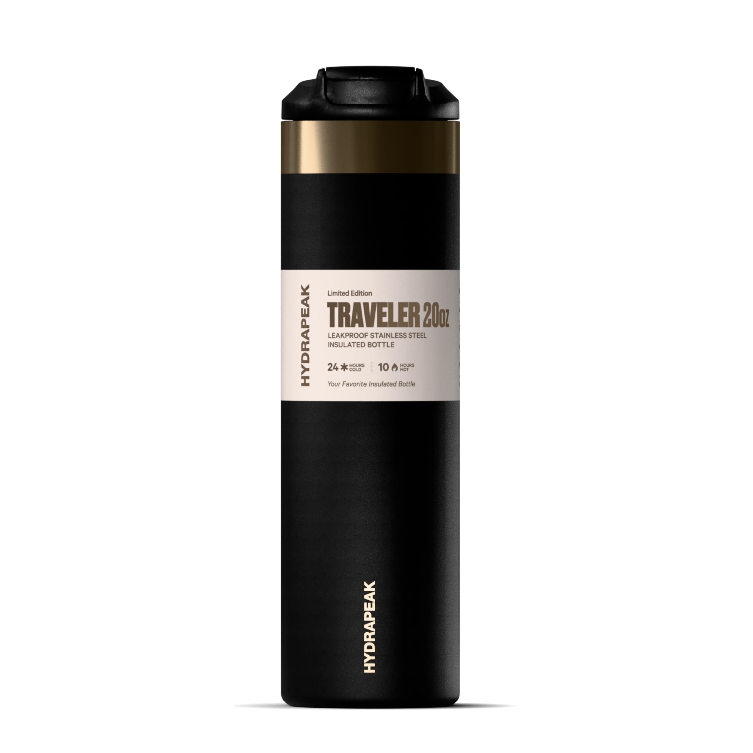 Hydrapeak 20oz Traveler Insulated Coffee Mug and Water Bottle, Flip-Top & Travel Ready Li…