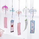 Winter Outdoor Decor Glass Wind Chimes Japanese-Style Wind Chime Simple and Beautiful Label Pendnat Chimes Wind Bells Vintage Home Decor