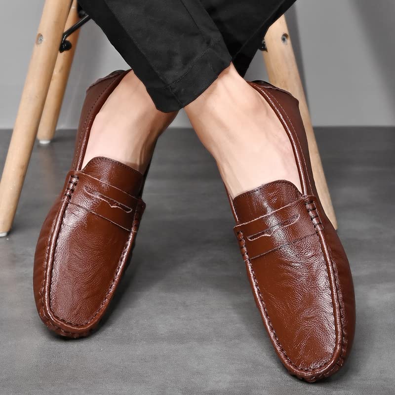 Santimon Men's Casual Slip-On Loafers, Penny Loafers Moccasins, Solid Driving Shoes4