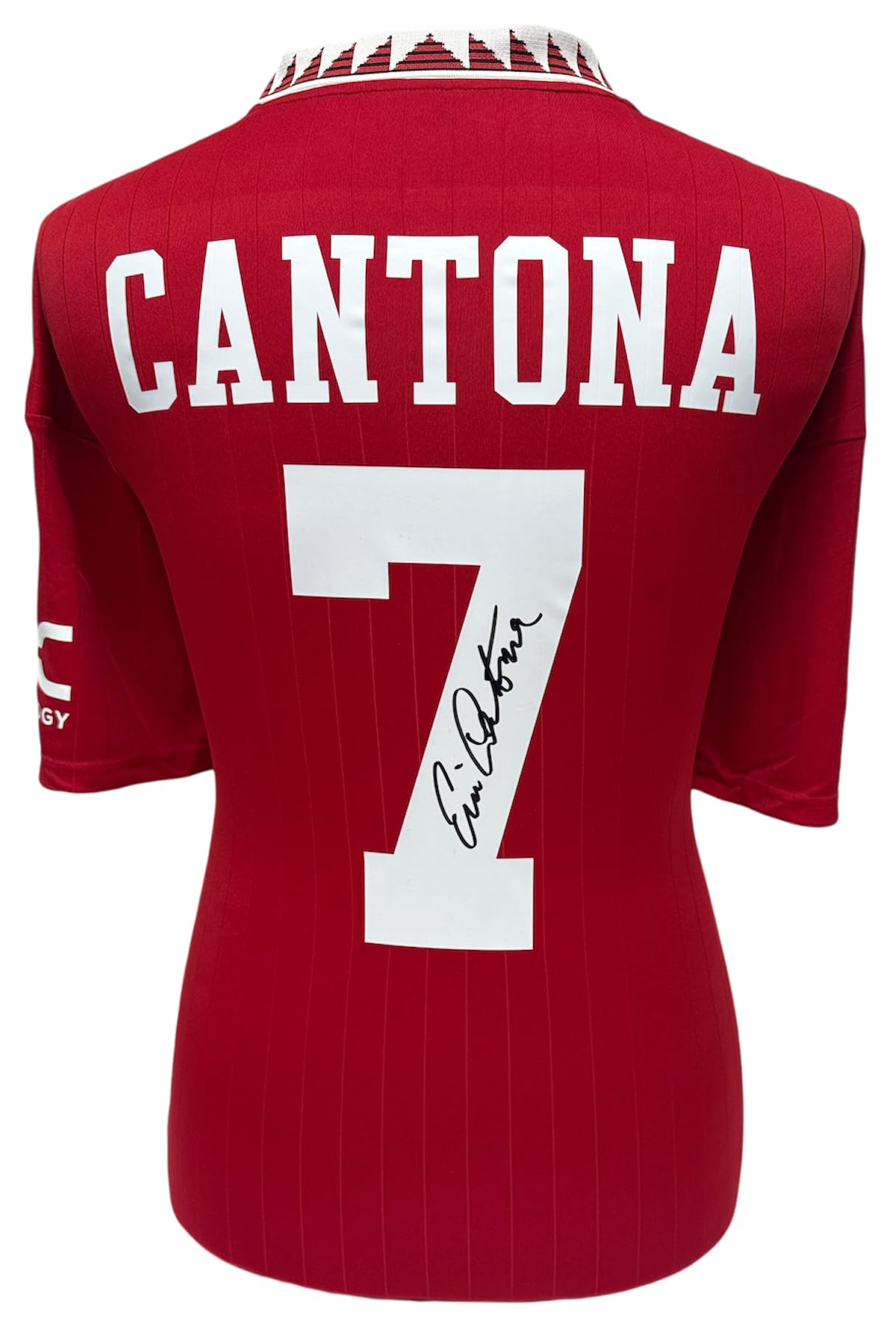 Allstarsignings Eric Cantona United Signed MUFC Football Shirt with COA and Proof Red