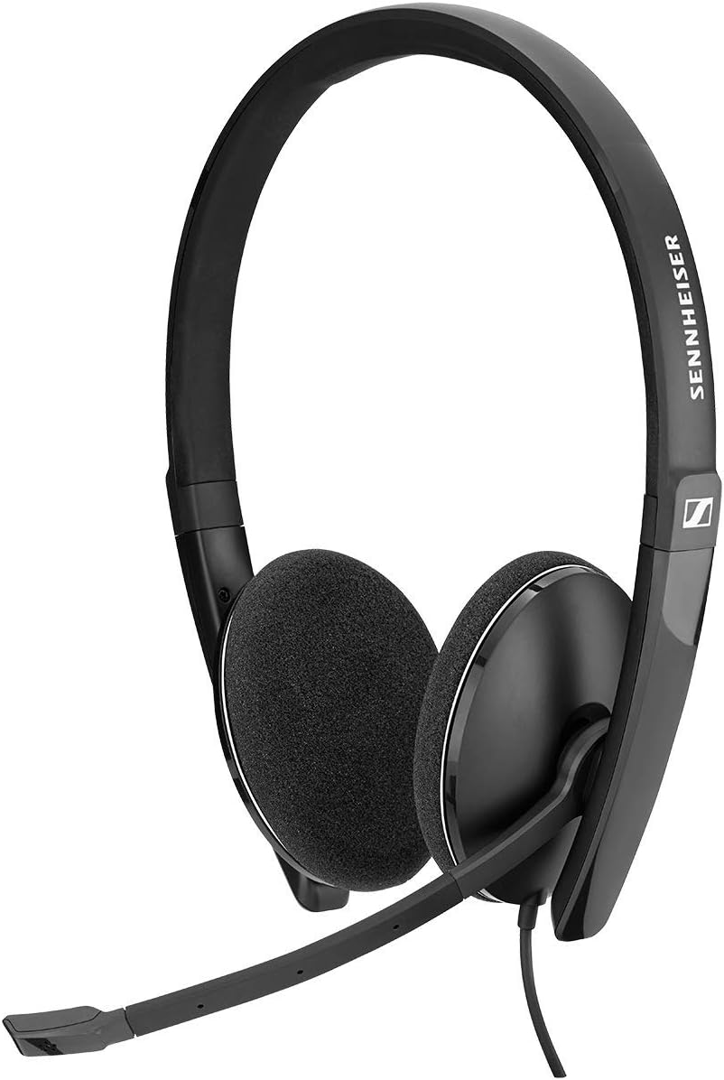 Sennheiser EPOS | PC 8.2 USB On-Ear Headset With In-Line Volume Control - Secure Fit Headband - No Slippage - Passive Noise-Cancellation Adjustable Mic - for Internet Telephone Users and E-Learners