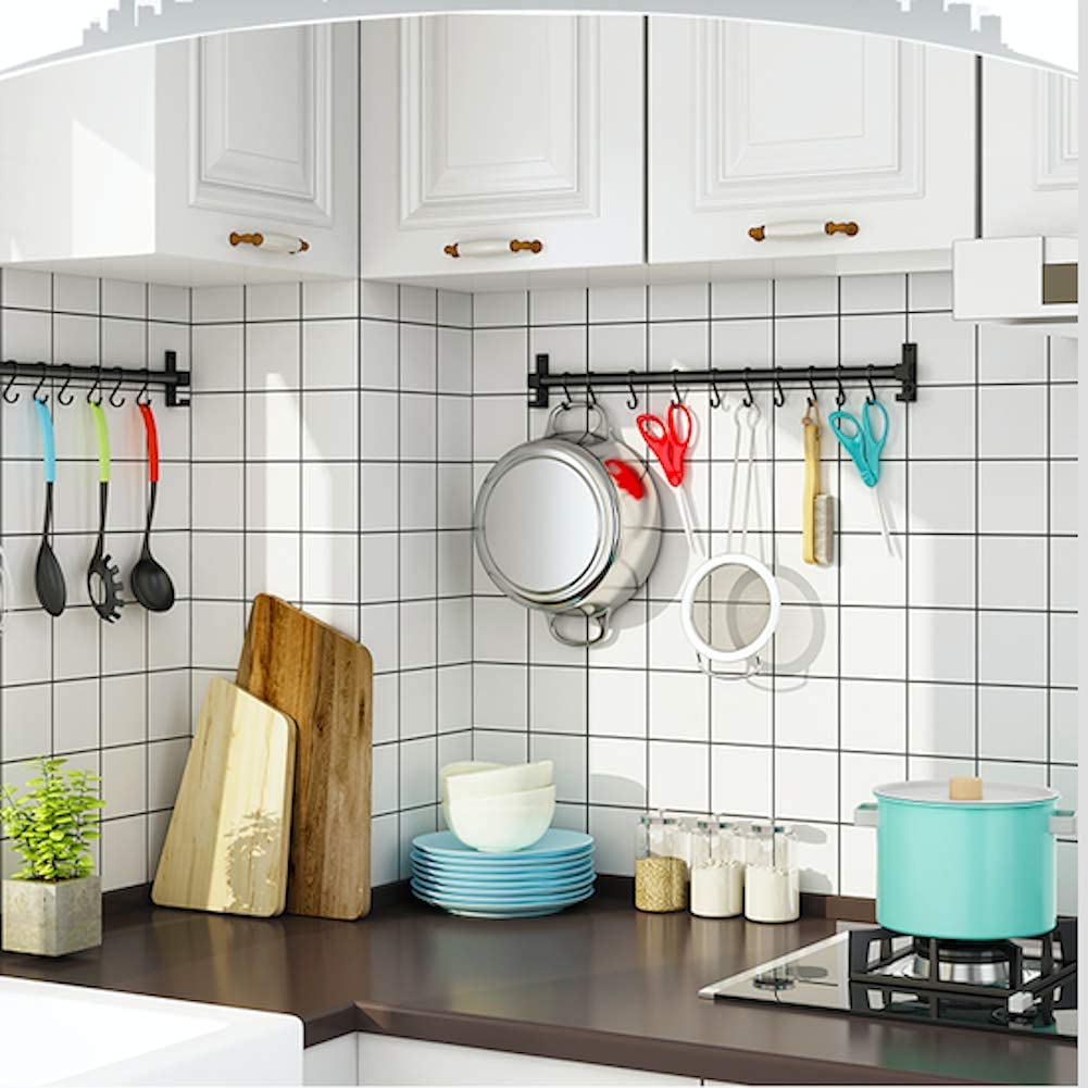 Ganchos en S resistentes, ganchos en forma de S, ganchos para colgar ollas y sartenes, plantas, tazas de café, ropa, bolsos, toallas en la cocina, dormitorio, oficina, jardín, baño, paquete de 4