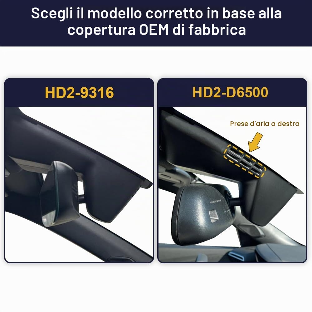 Fitcamx Dashcam 4K Adatta per Peugeot 208, e-208 2020 2021 2022 2023 2024 2025 (HD2-9316), OEM Cameras di Guida, UHD 2160P Video WiFi, G-Sensor, Registrazione Circolare, WDR, Plug&Play, Scheda da 64GB