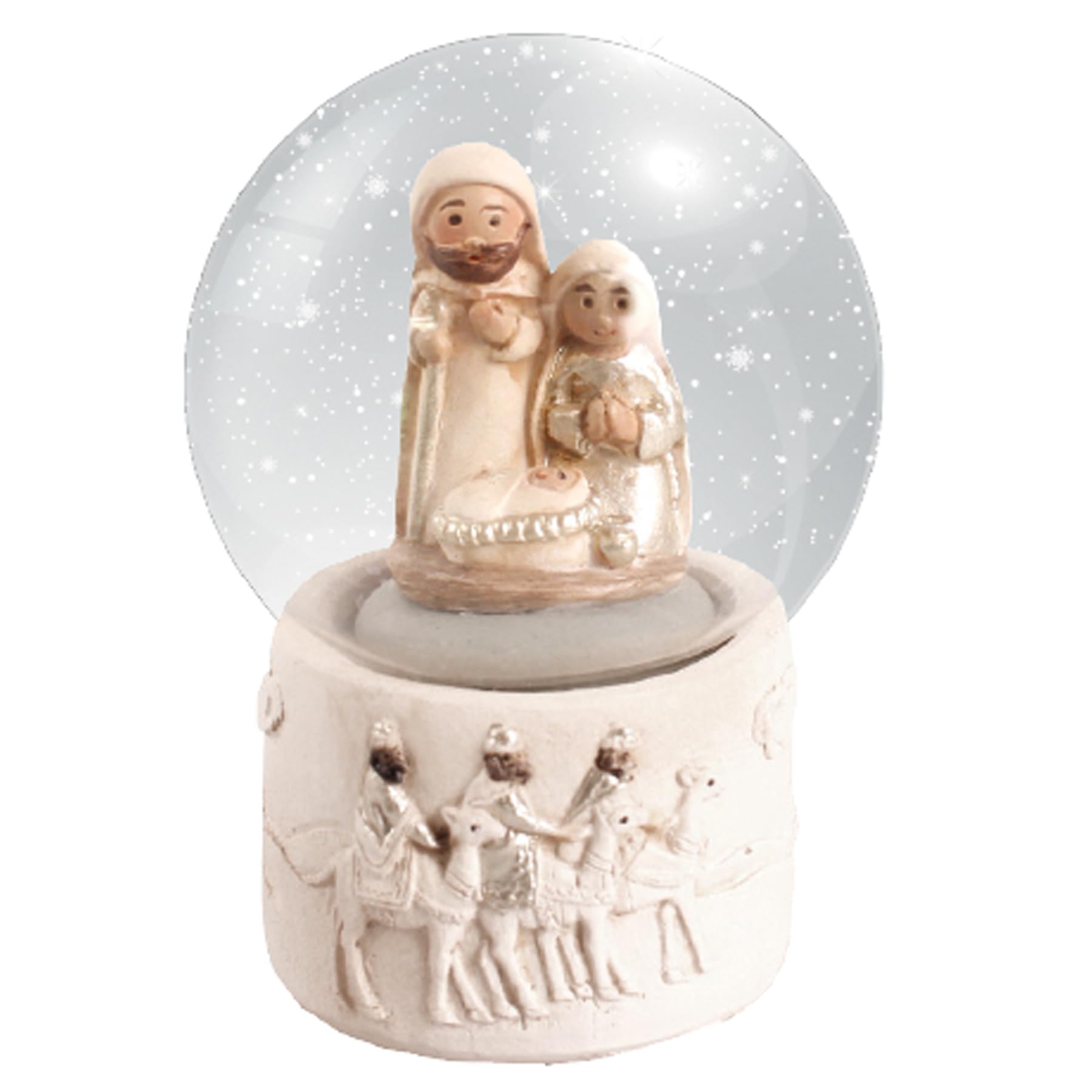 Cbc Distributors White Christmas Nativity Scene Snow Globe Mini 45Mm Waterball
