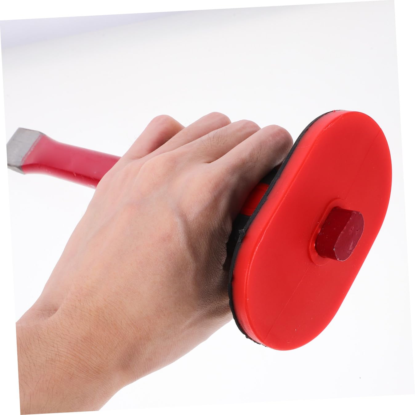 Angoily Set Scalpelli da Muratura 2 Pezzi 25 CM in Acciaio al Cromo Vanadio Protezione Mano Scalpello Piatto e Punta per Intaglio Frantumazione e Lavorazione Pietra Professionale