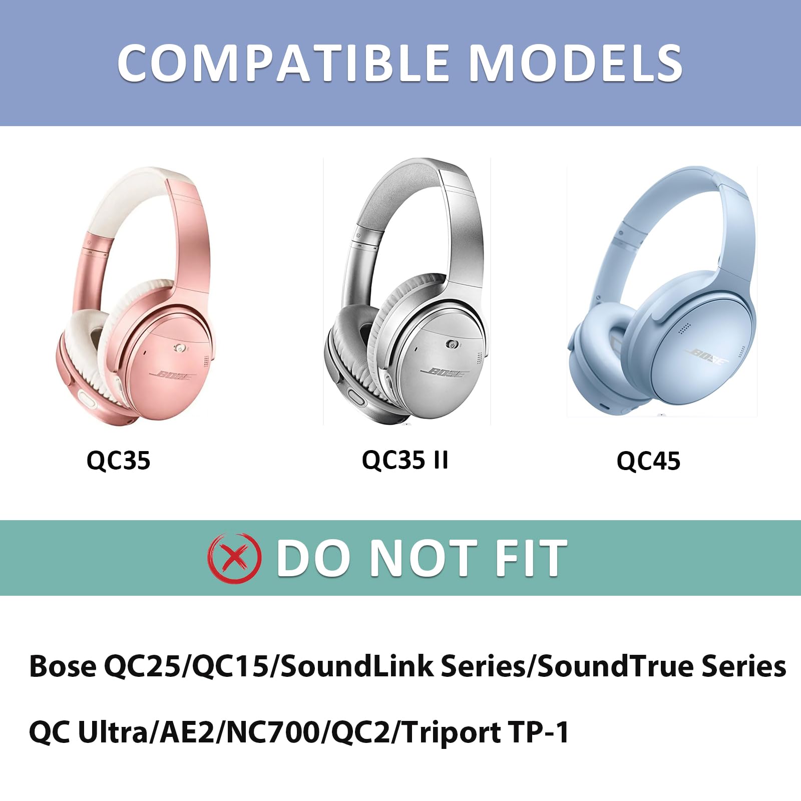 Amazon | 交換用ヘッドバンドパッドキット Bose QuietComfort 45 (QC45