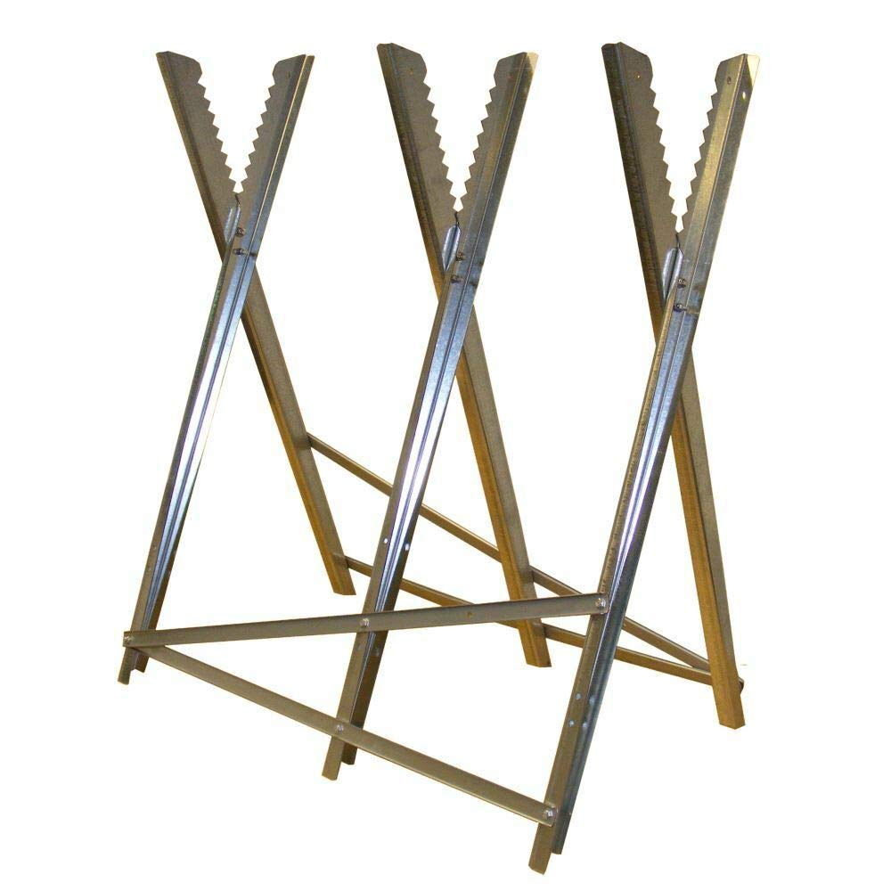 BMS Chevalet de sciage en métal robuste pour couper des bûches et des brûleurs à bois