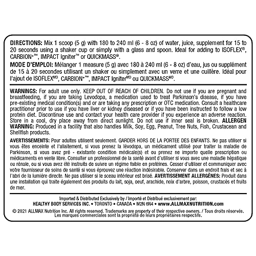 ALLMAX Nutrition - BCAA 2:1:1-100% Pure Pharmaceutical Grade - Micronized Branched Chain Amino Acids - Gluten-Free, 400 Gram - Image 3