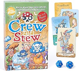 Little Profs Crew in a Stew Times Tables Maths Game for Kids Age 6, 7, 8, 9 + Years Olds. Practise & Learn KS2 Year 3, 4 & 5 Multiplication Tables with this Educational STEM Toy
