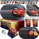 Disney Cars Party Supplies and Decorations for Birthday, Serves 16 Guests, Perfect for Girls and...