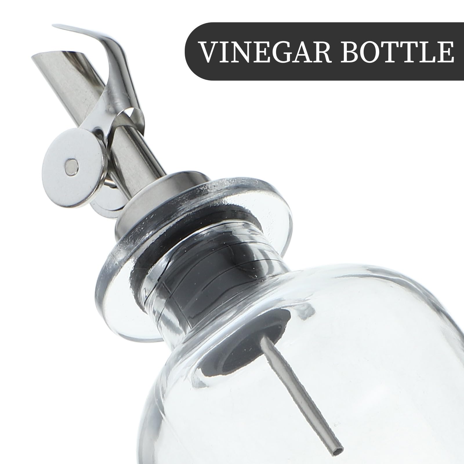 ULTECHNOVO 2 Stück Ölspenderflasche für Küche 350ml aus Glas Edelstahl