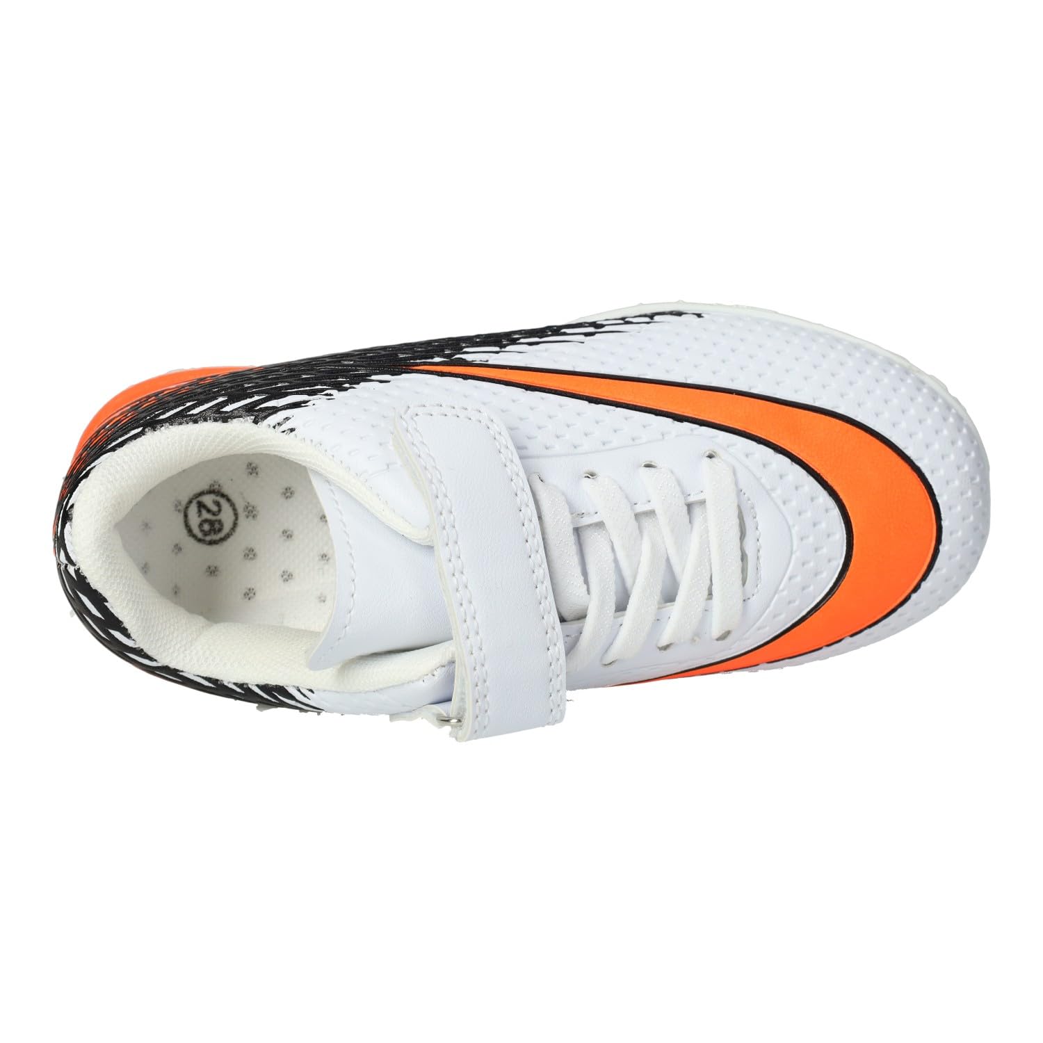 Zapatillas de Futbol HK116B para Niños, Blanco, Cinta Textil Adhesiva