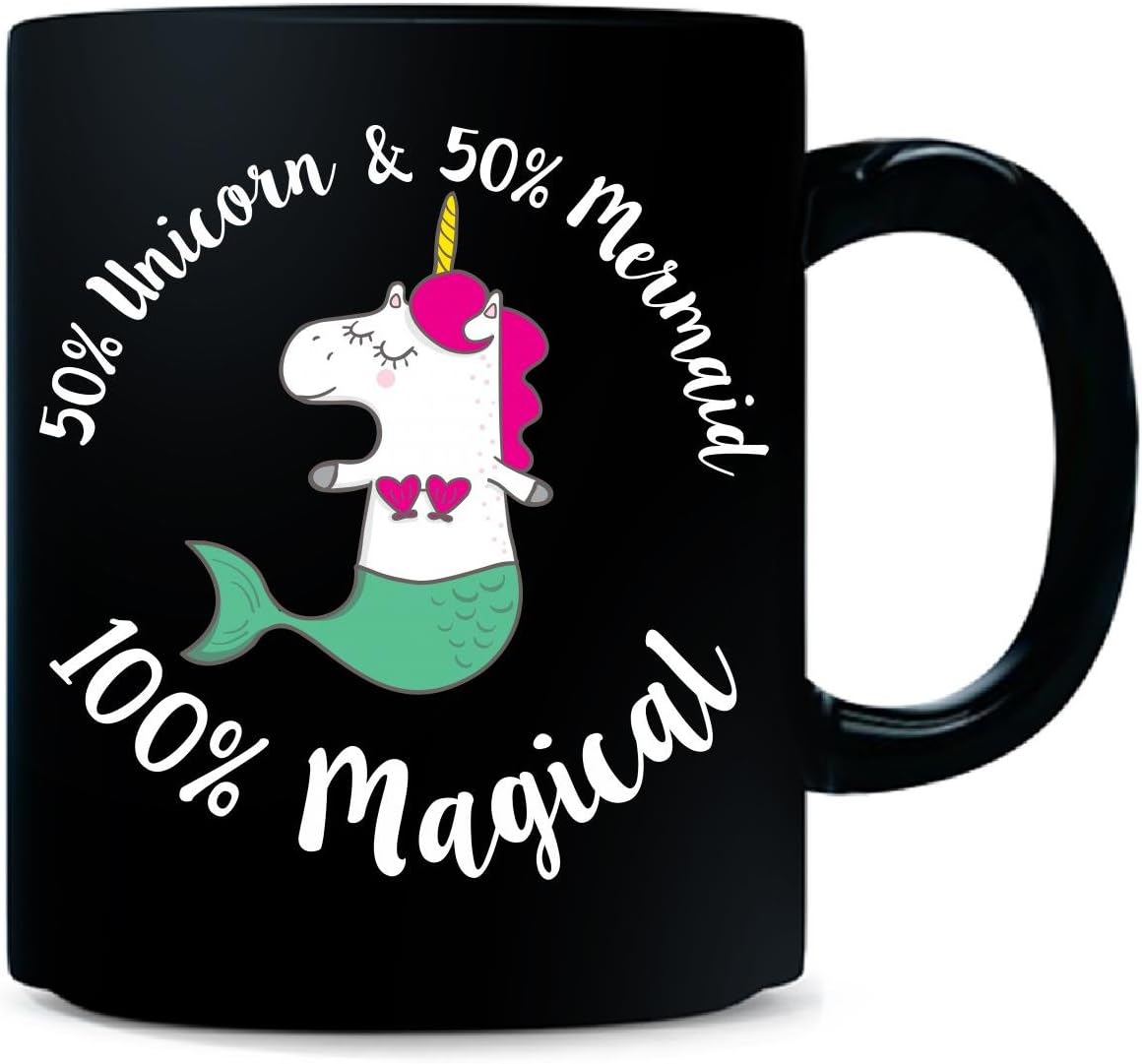 Unicorn Half Mermaid 100 Percent Magical Mermicorn - Mug