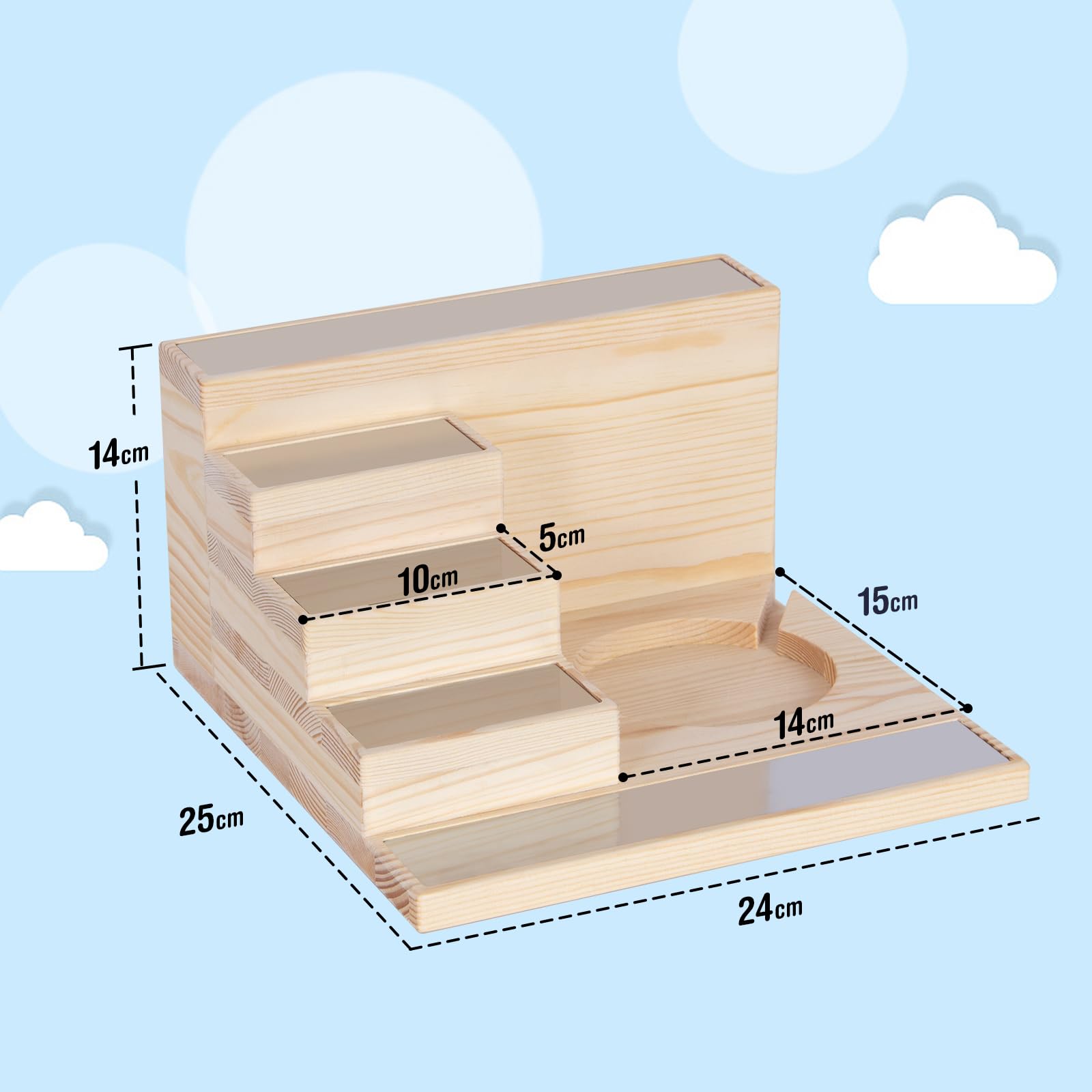 Todeco Magnetic Rack for Tonie Box and Tonies, up to 20-25