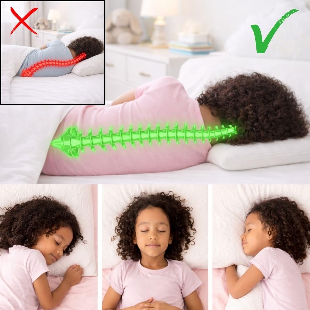 Oreiller Enfant Viscoélastique 40X60X6 Ergonomique Respirant Hypoallergénique Soutien Cervical Bébé Enfant 2 À 8 Ans pour Lit Bébé Et Lit Junior 90X190 Housse Lavable Douce