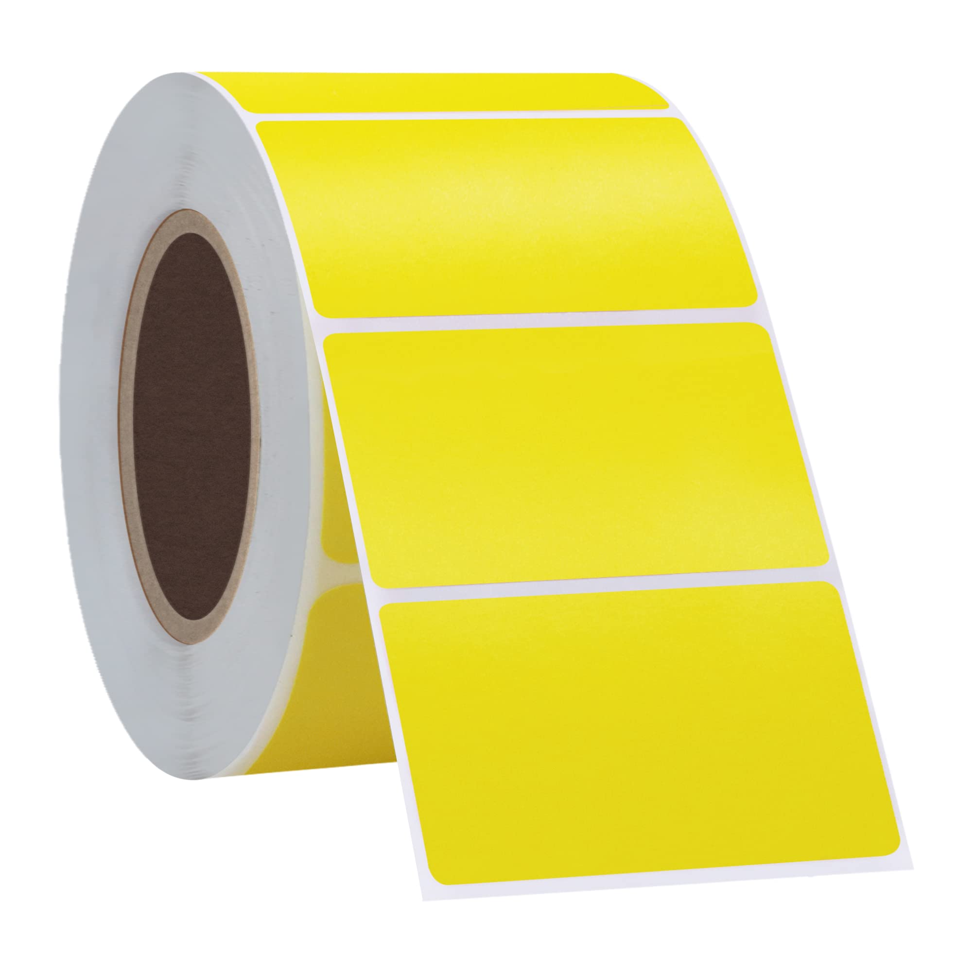 Hycodest 2.25"x1.25" Direct Thermal Labels, Self-Adhesive Address Shipping Thermal Stickers, Yellow Square Label for Thermal Label Printer,1000 Labels