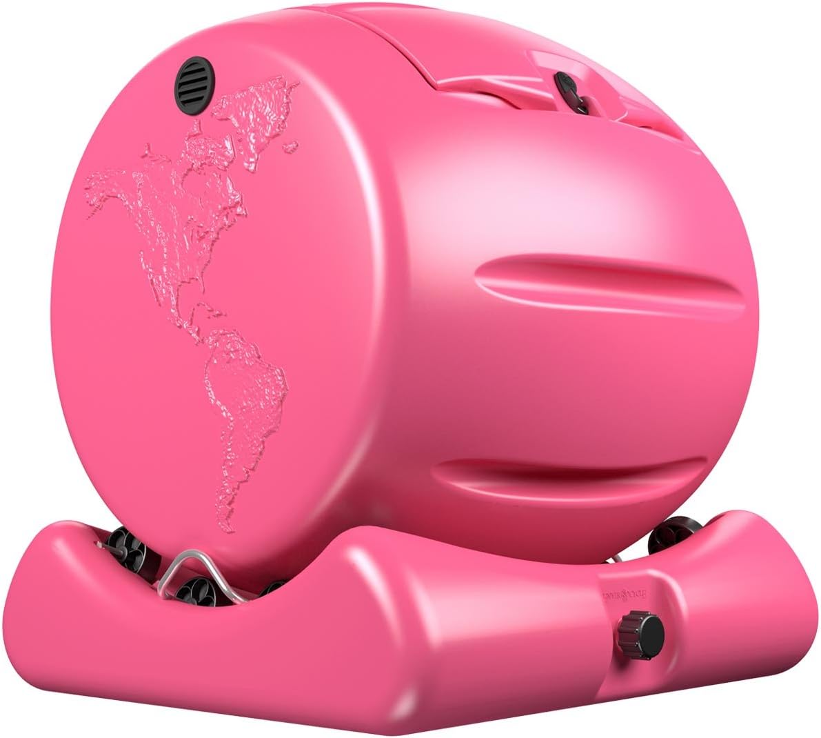 The Cutest Composter in The World in Pink, Made in America, Food Safe, BPA and Rust Free, No Assembly Required, Envirocycle Composting Tumbler Bin and Compost Tea Maker …